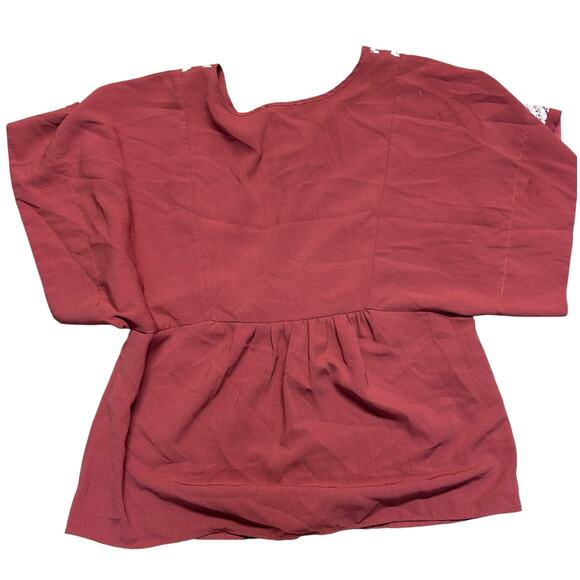 Skies Are Blue Medium‎ Boho Top Embroidered Festival Maroon Empire | Stitch Fix - Picture 5 of 9